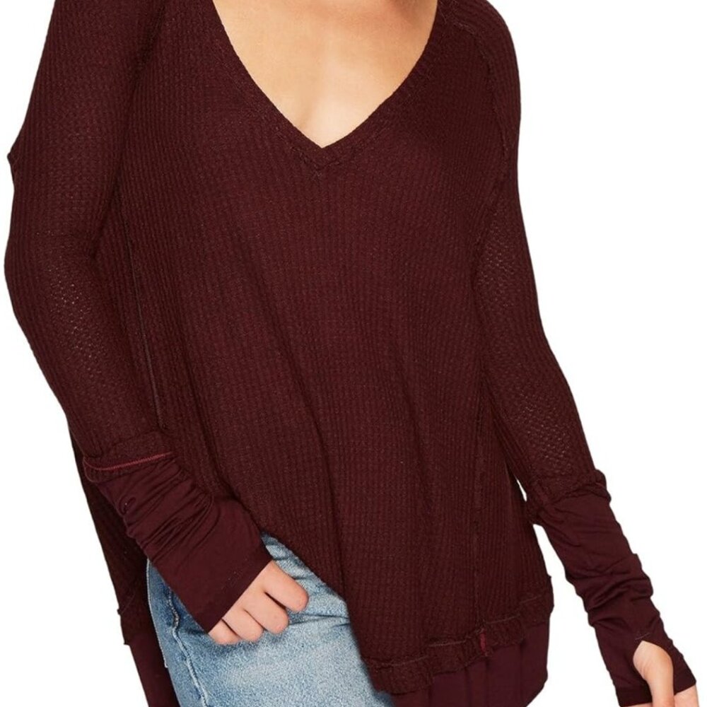 free people Womens Laguna V-Neck Long Sleeves Tunic